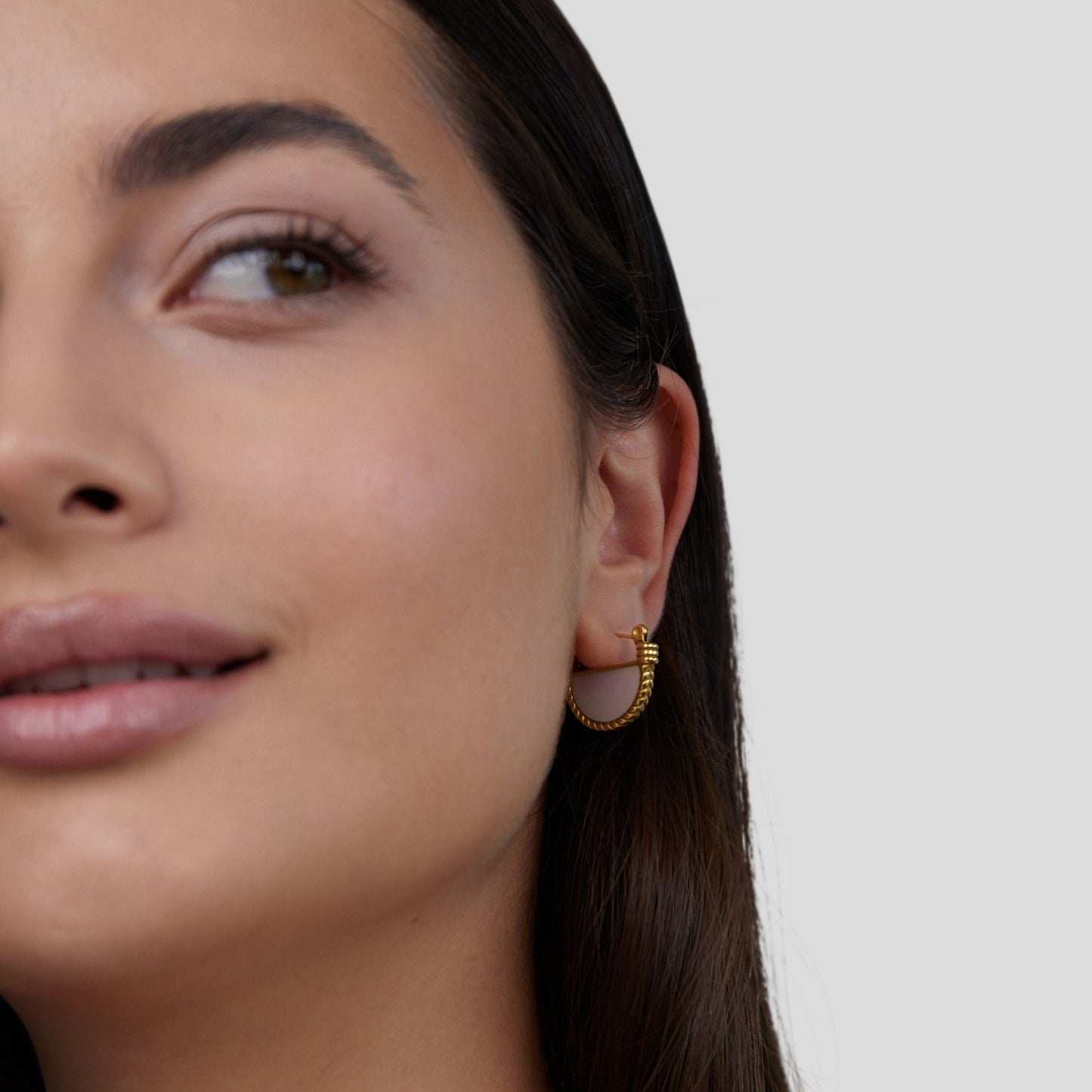 Adelfa White Shell Hoop Earrings - My StoreEarrings