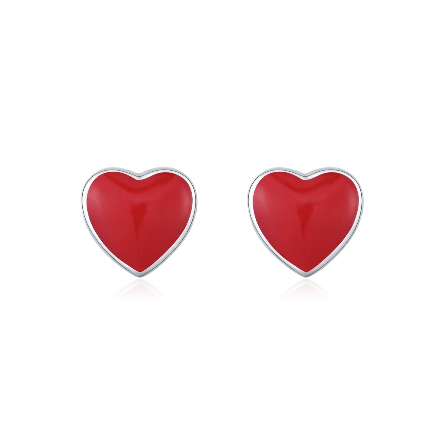 Alba Heart Sterling Silver Studs - NAVALLI