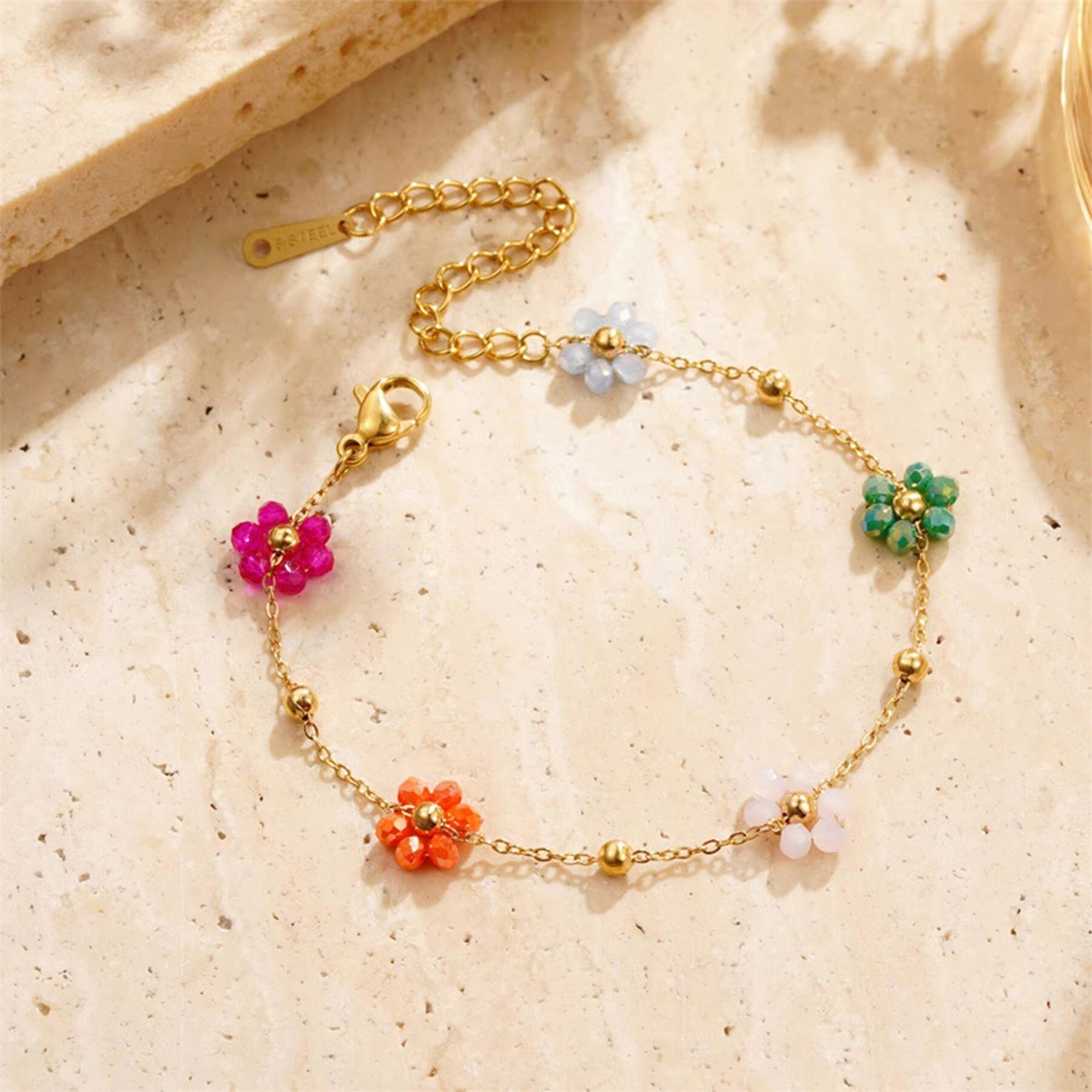 Alina Floral Gold Bracelet - NAVALLI