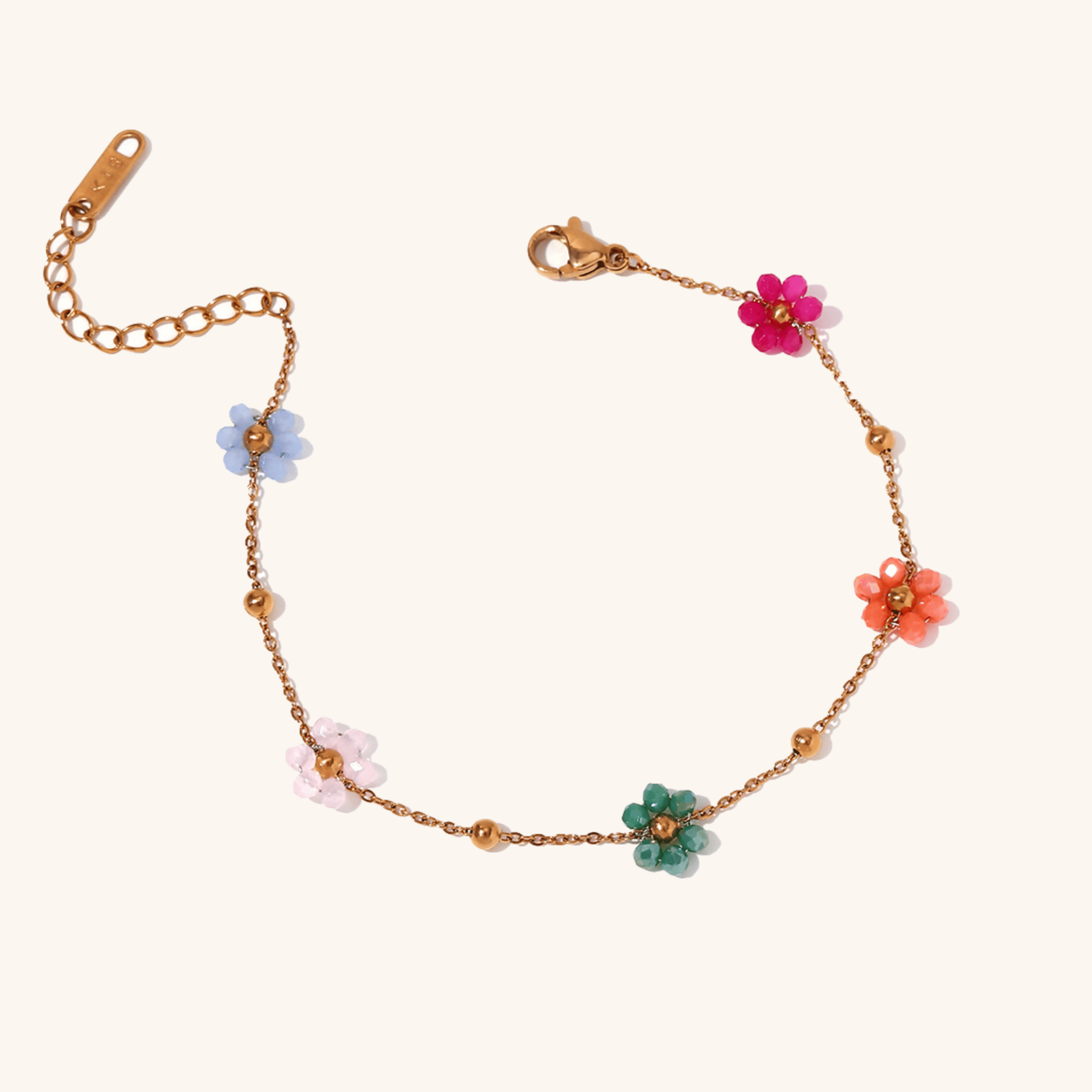Alina Floral Gold Bracelet - NAVALLI