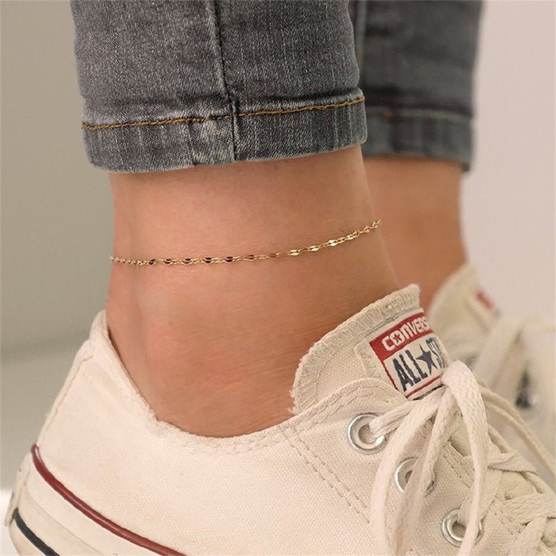 Amara Gold Chain Anklet - NAVALLI