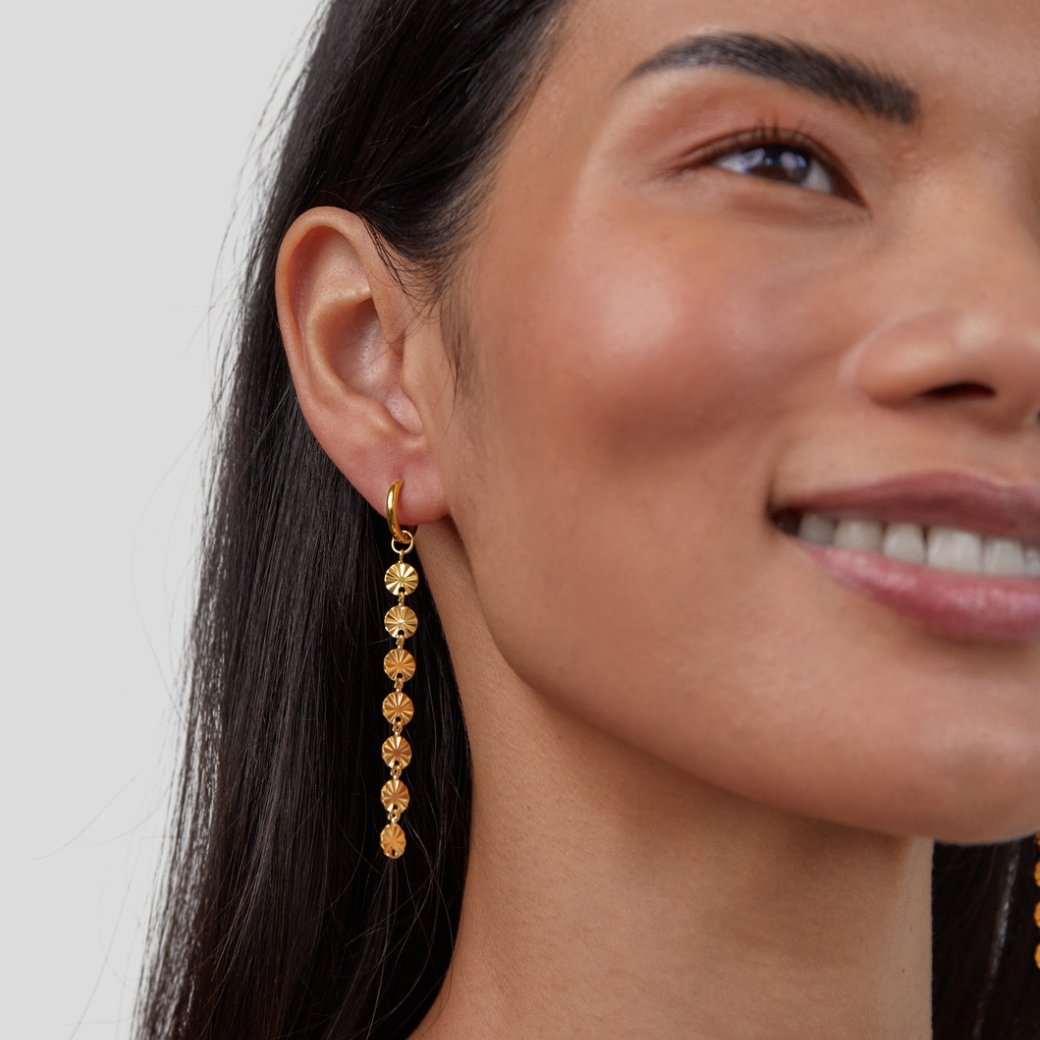 Amari 18K Gold Disc Earrings - My StoreEarrings