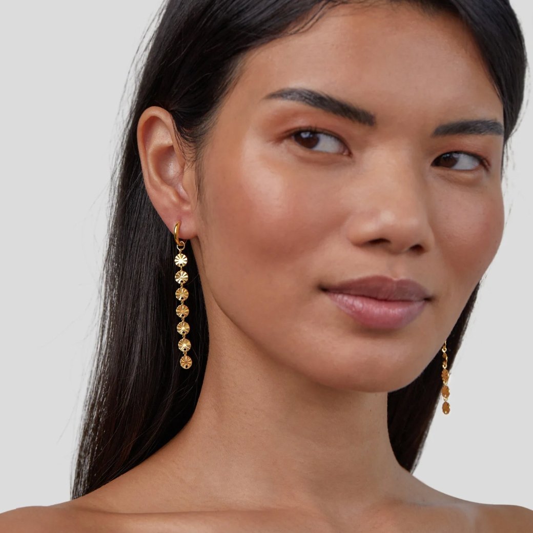 Amari 18K Gold Disc Earrings - My StoreEarrings