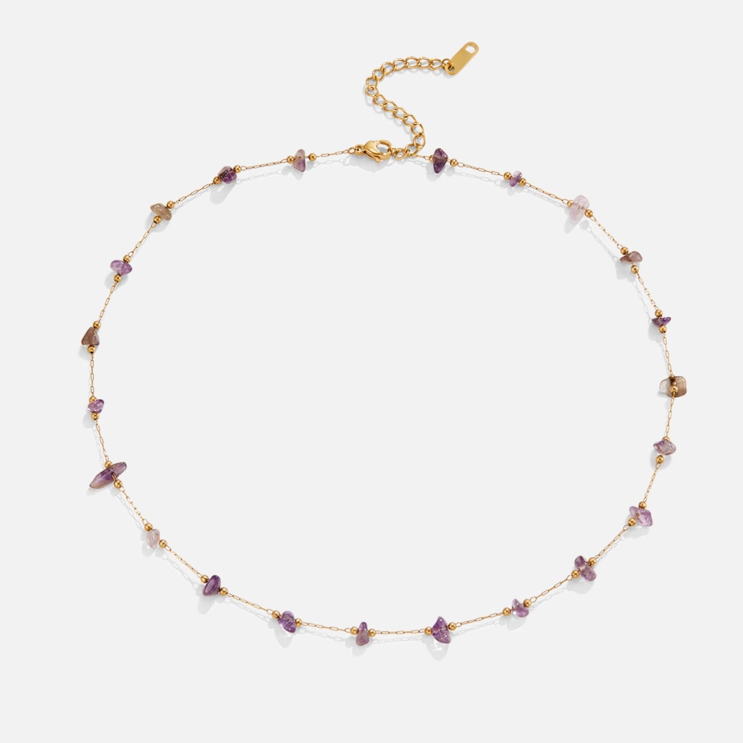 Amethyst Crystal Bead Necklace - My StoreNecklace