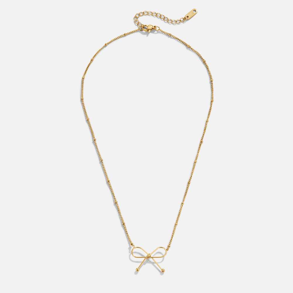 Anika Gold Bow Necklace - My StoreNecklace
