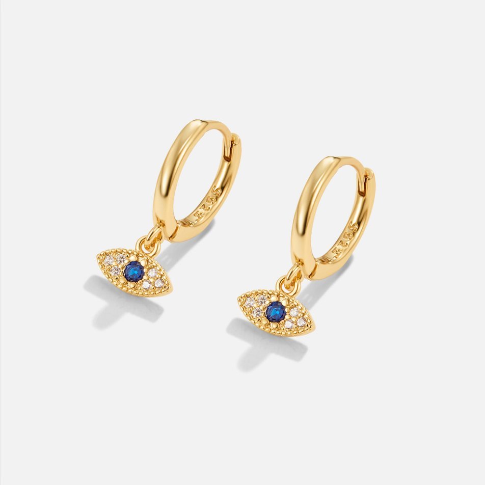Blue Evil Eye Drop Earrings - My StoreEarrings