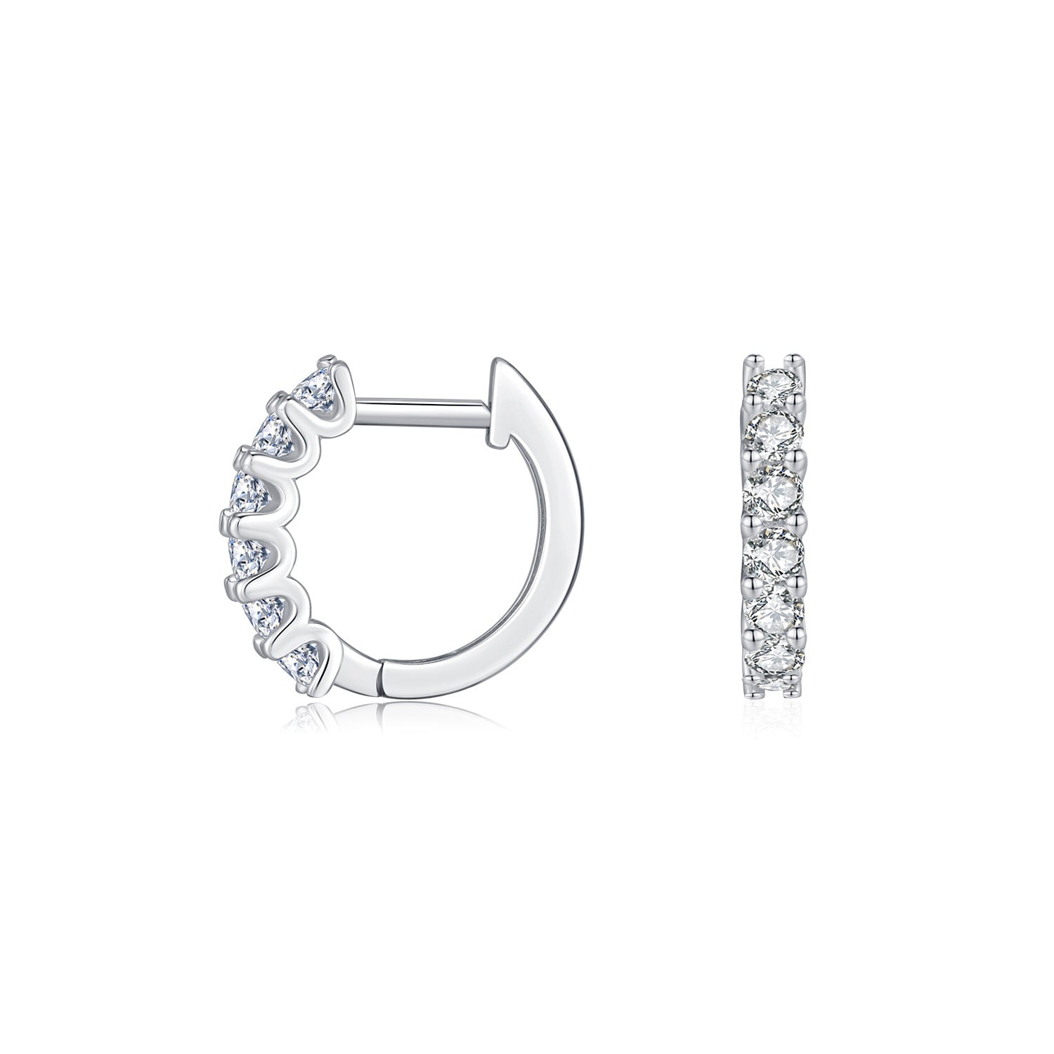 Clara Silver Hoop Earrings - NAVALLI