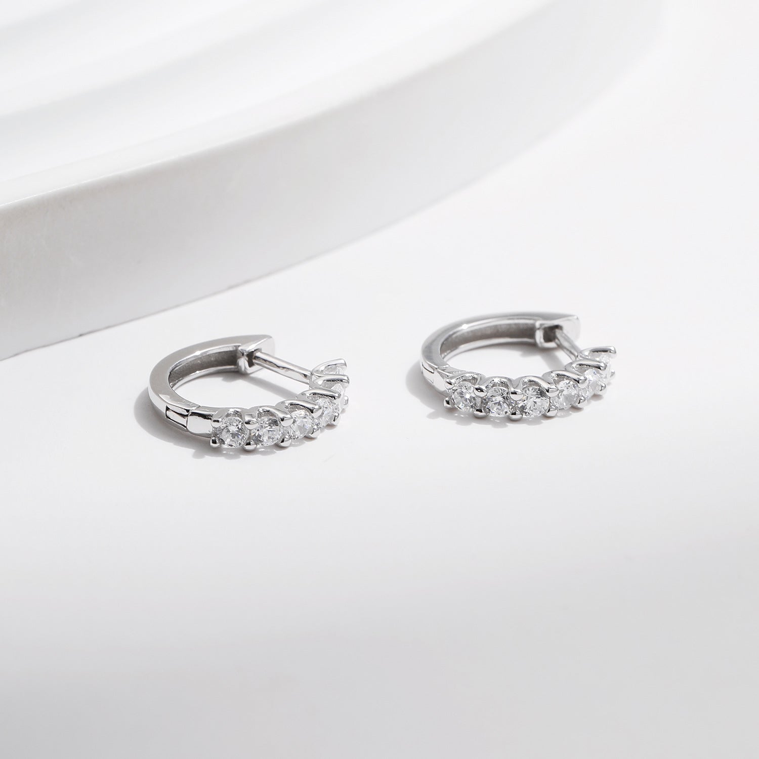 Clara Silver Hoop Earrings - NAVALLI