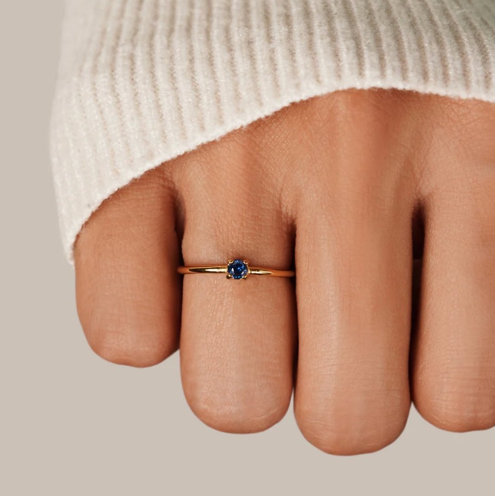 Blue Topaz Birthstone Ring