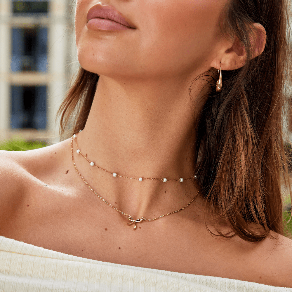 Elegant Bow Necklace - NAVALLINecklace