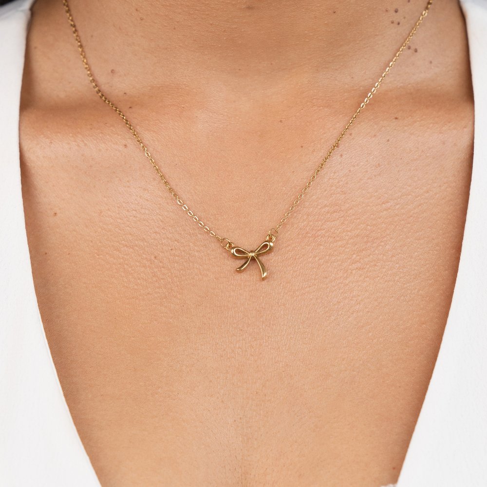 Elegant Bow Necklace - NAVALLINecklace