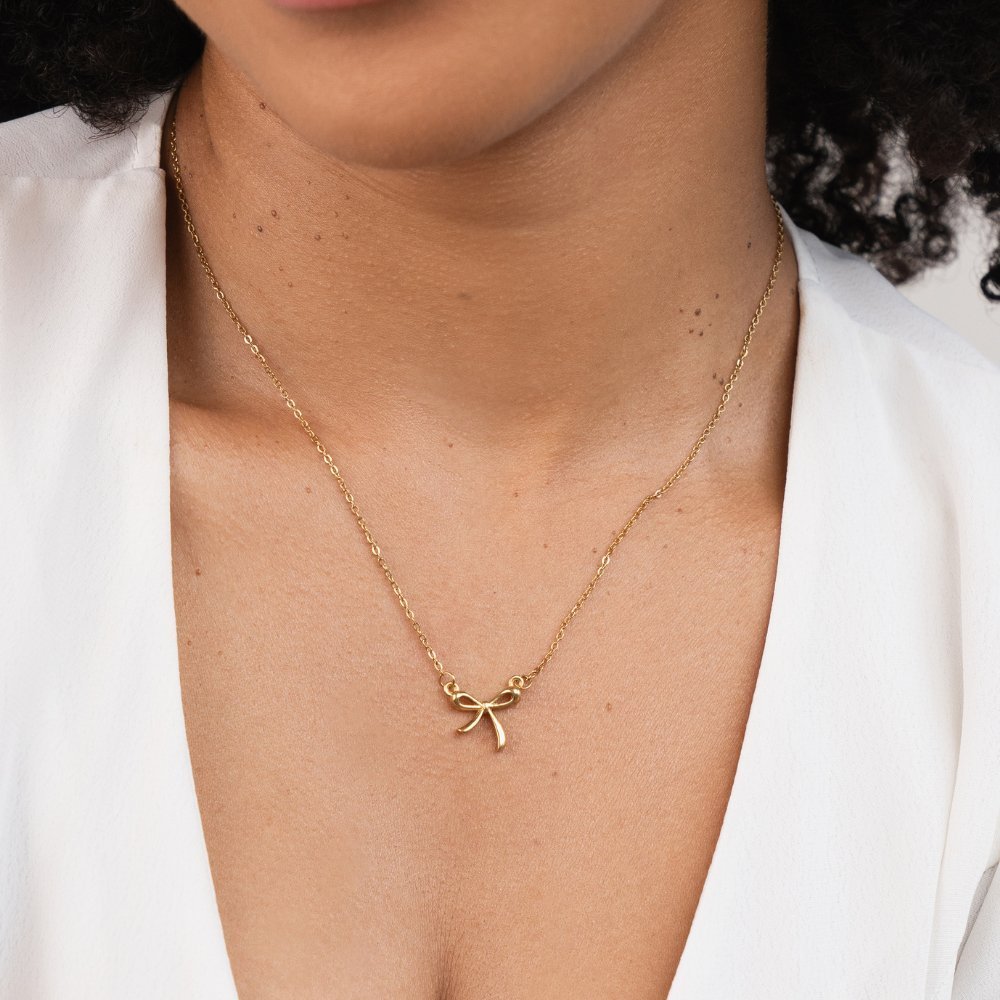 Elegant Bow Necklace - NAVALLINecklace