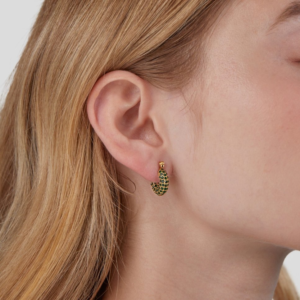 Emerald Beauty Hoop Earrings - My StoreEarrings