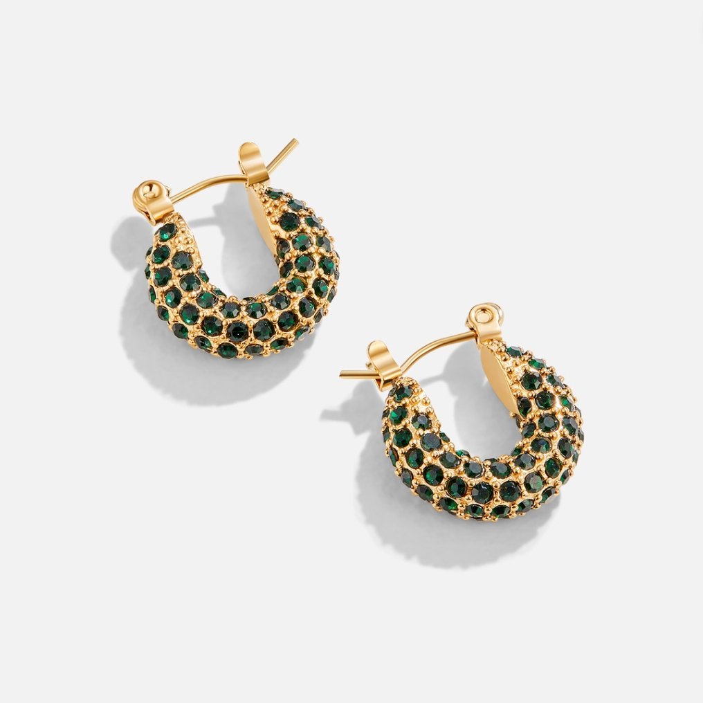 Emerald Beauty Hoop Earrings - My StoreEarrings