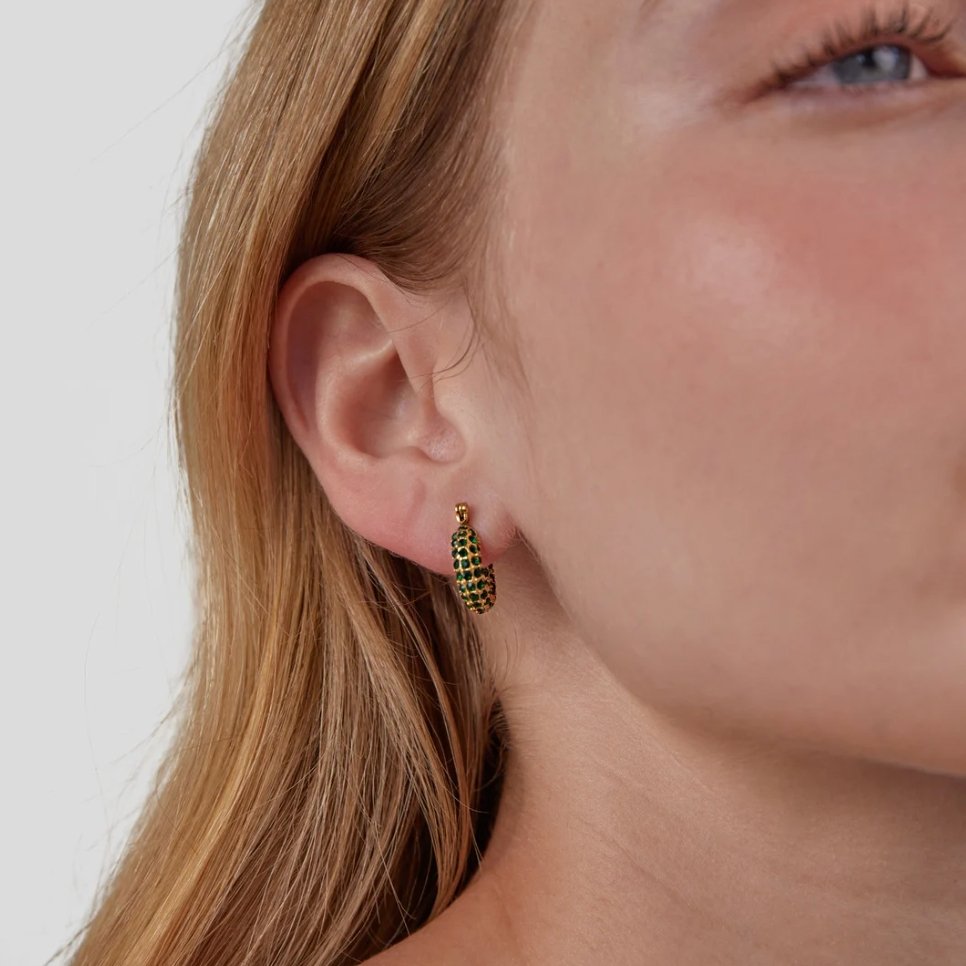 Emerald Beauty Hoop Earrings - My StoreEarrings