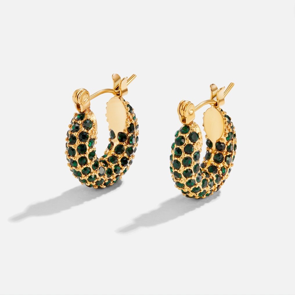 Emerald Beauty Hoop Earrings - My StoreEarrings