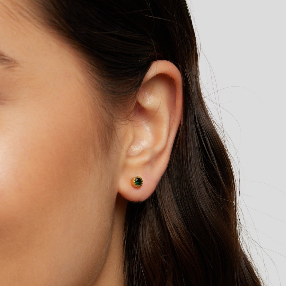 Emerald Green Stud Earrings - My StoreEarrings