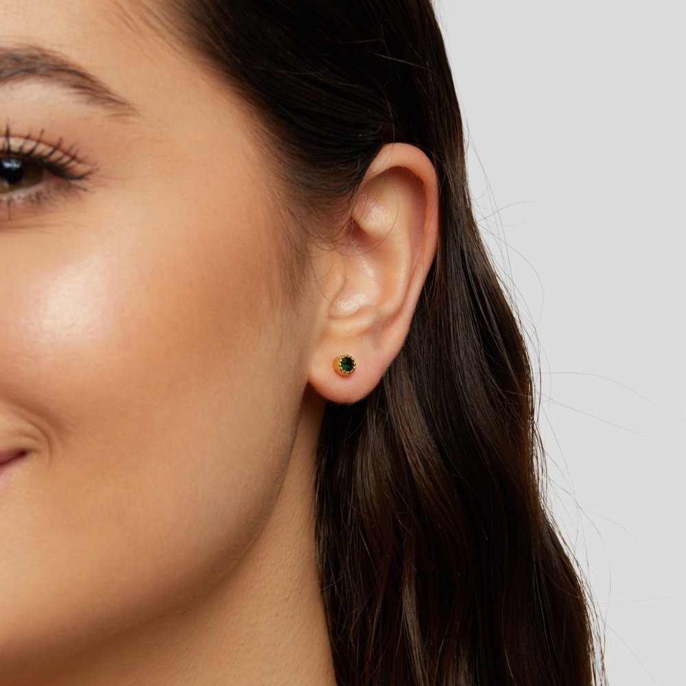 Emerald Green Stud Earrings - My StoreEarrings