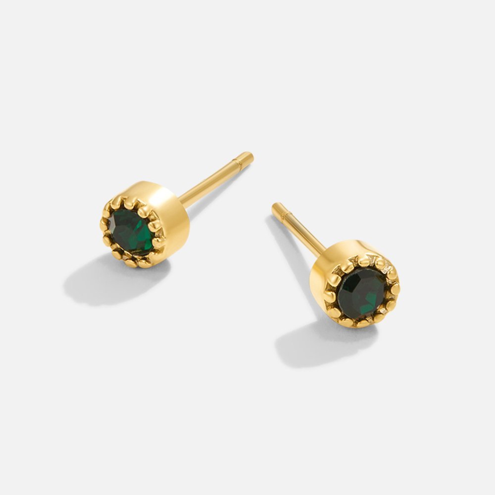 Emerald Green Stud Earrings - My StoreEarrings