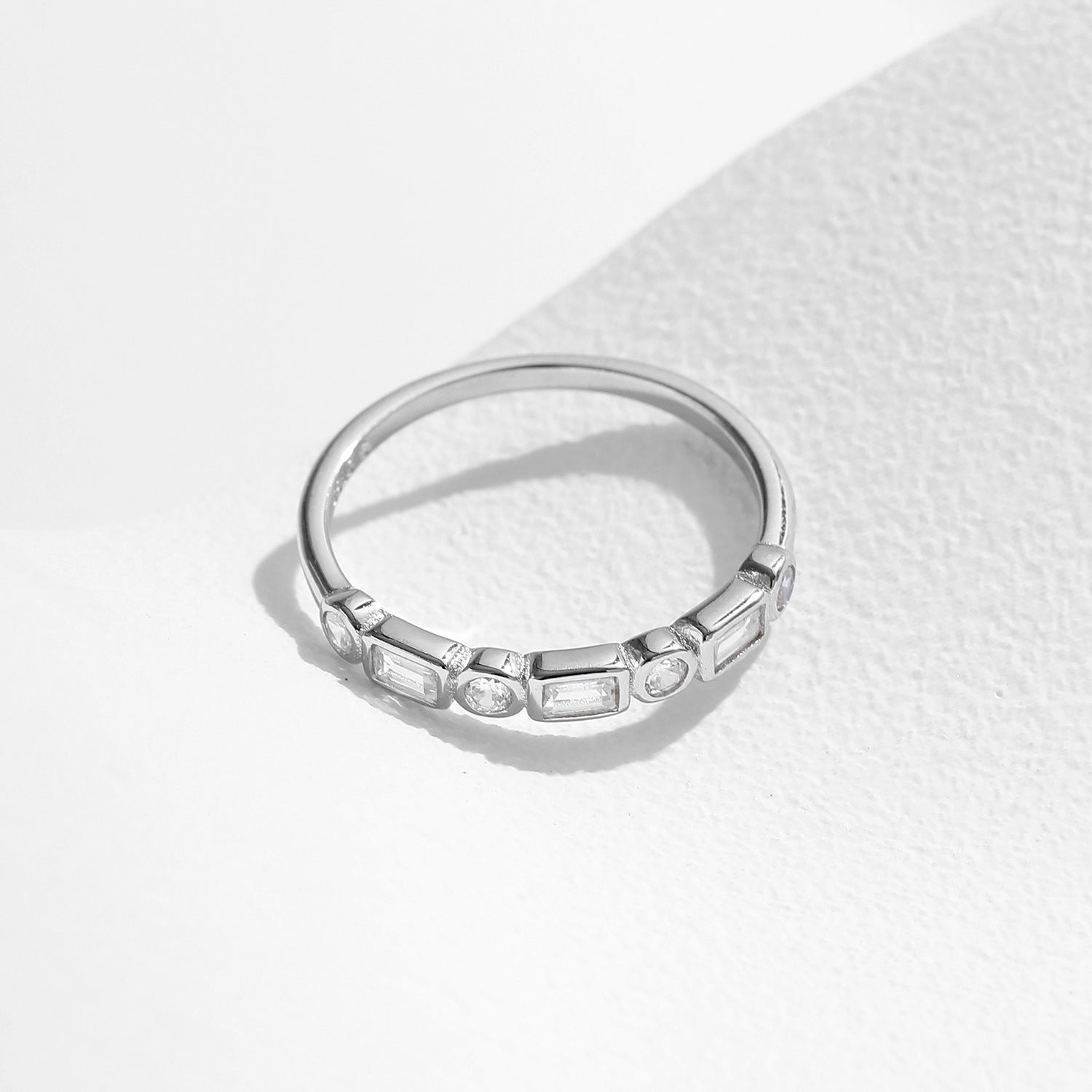 Eva Silver Crystal Ring - NAVALLI