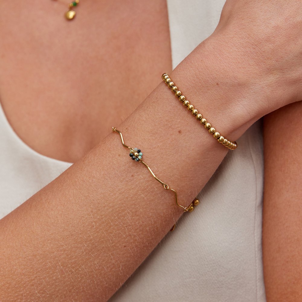 Forest Flower Stone Gold Bracelet - My StoreBracelet