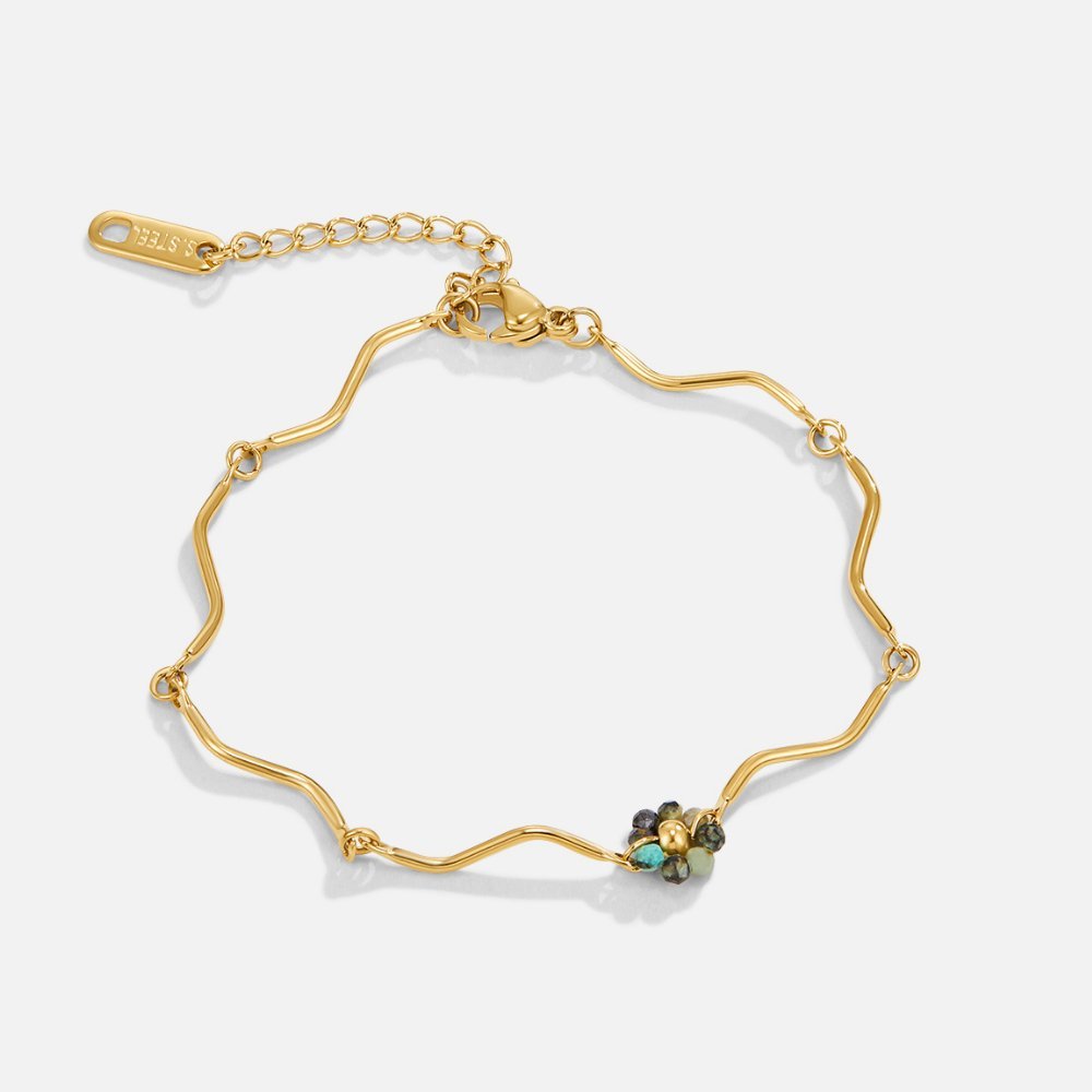 Forest Flower Stone Gold Bracelet - My StoreBracelet