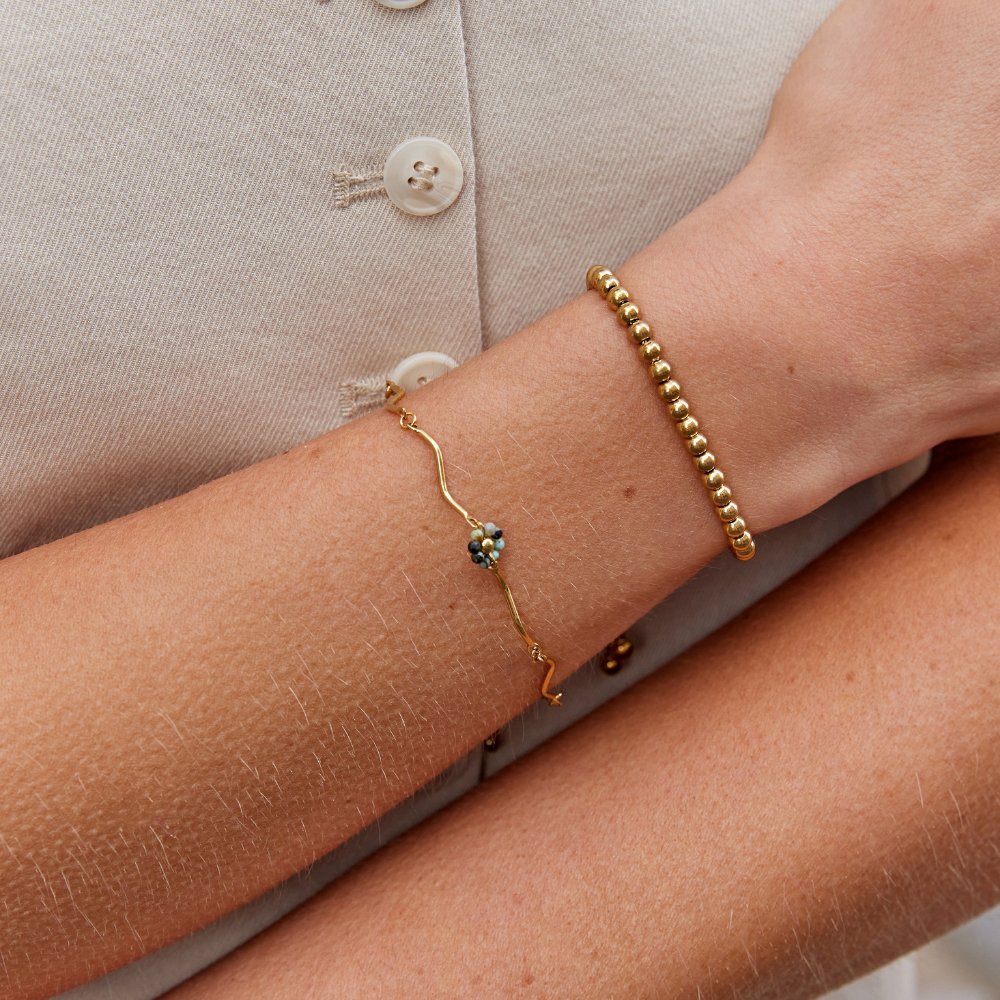 Forest Flower Stone Gold Bracelet - My StoreBracelet