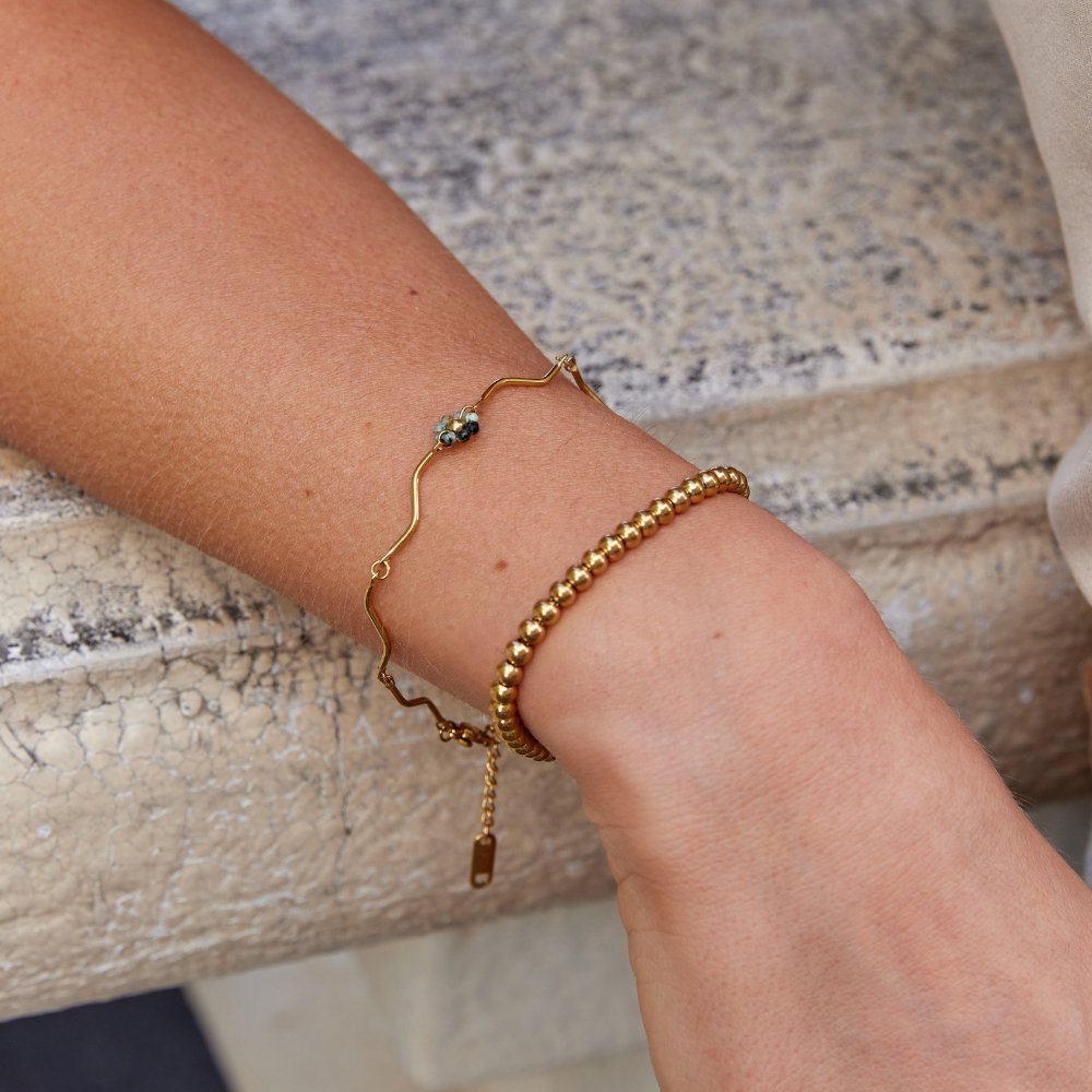 Forest Flower Stone Gold Bracelet - My StoreBracelet