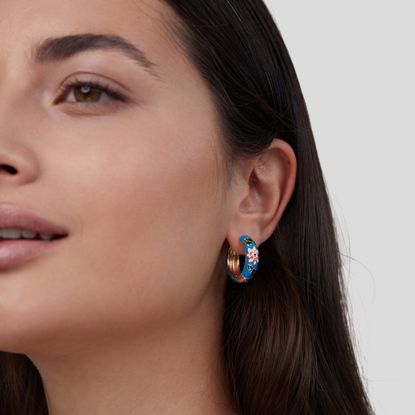 Gold Hoop Flower Earrings - My StoreEarrings