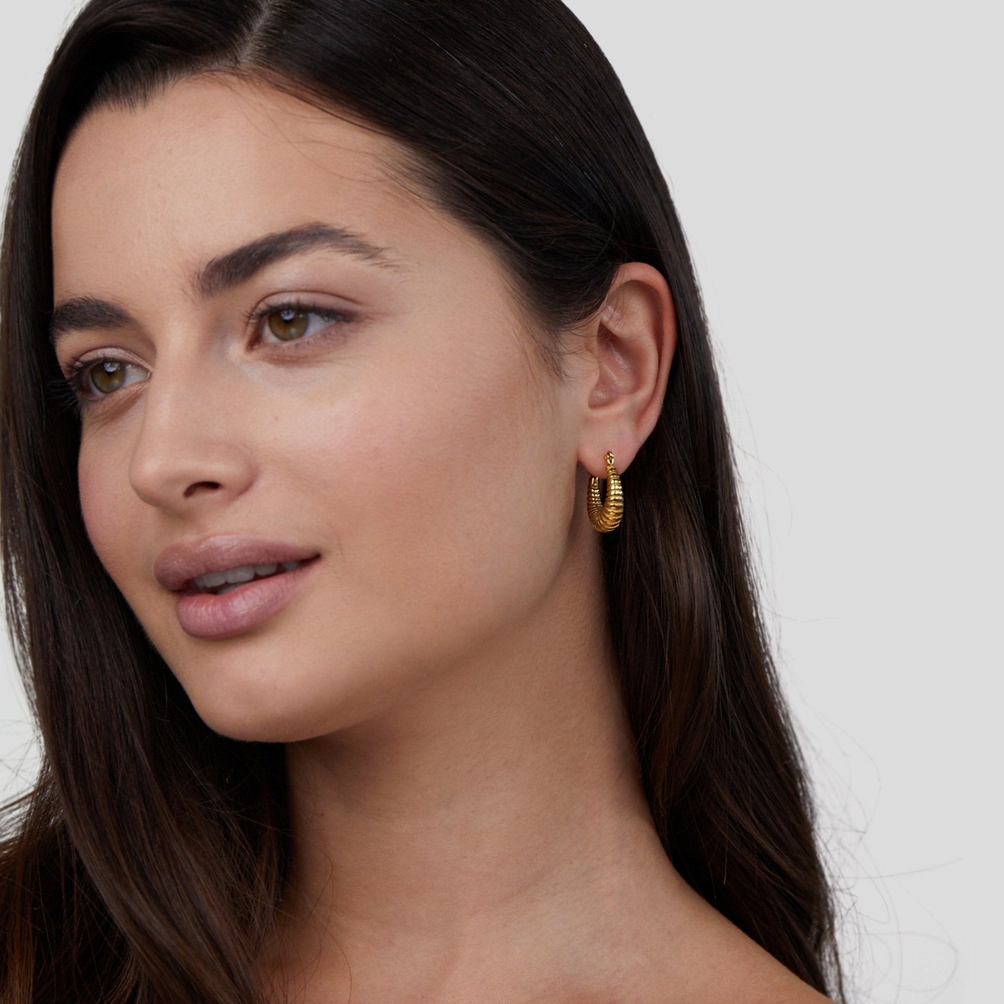 Golden Mia Croissant Hoop Earrings - My StoreEarrings