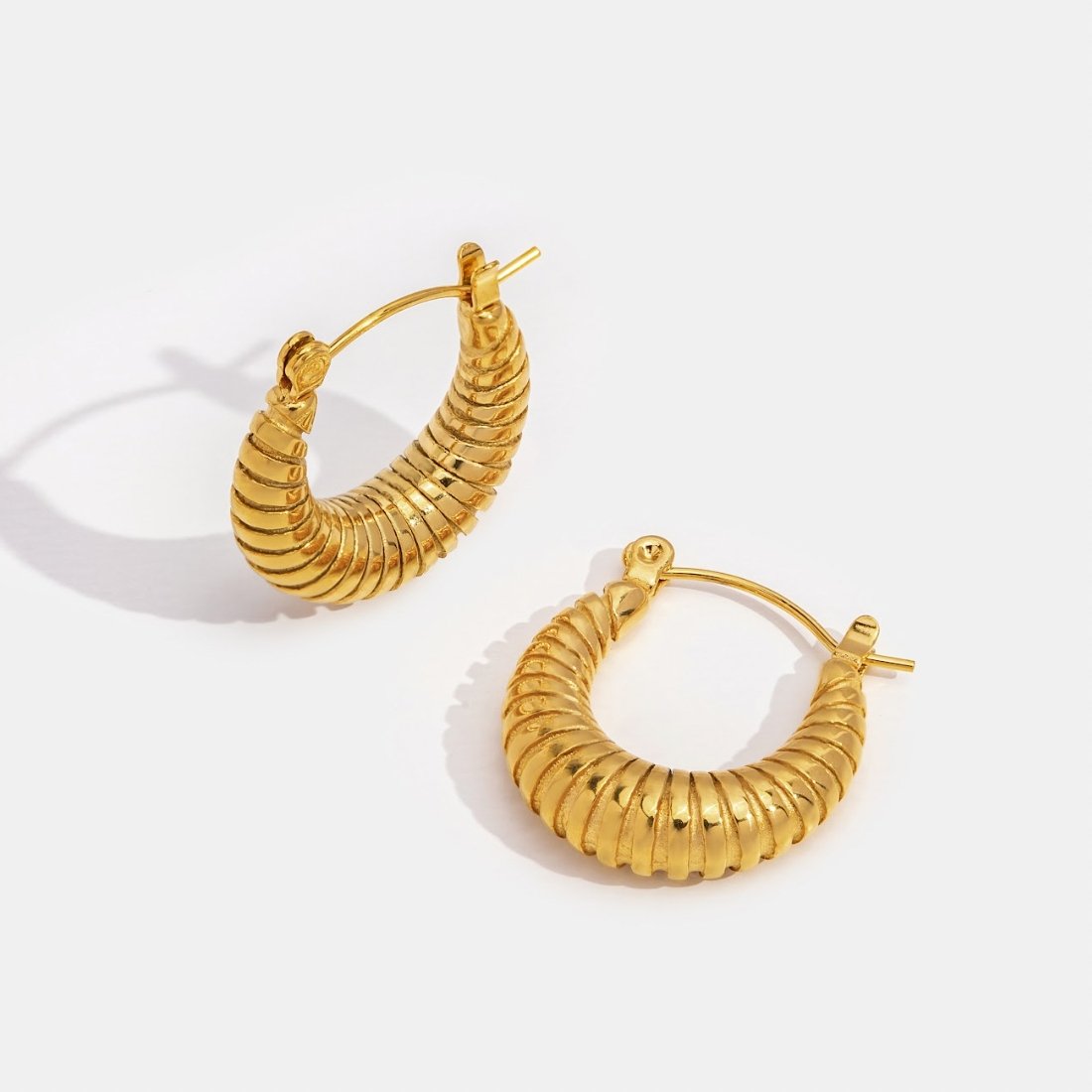 Golden Mia Croissant Hoop Earrings - My StoreEarrings