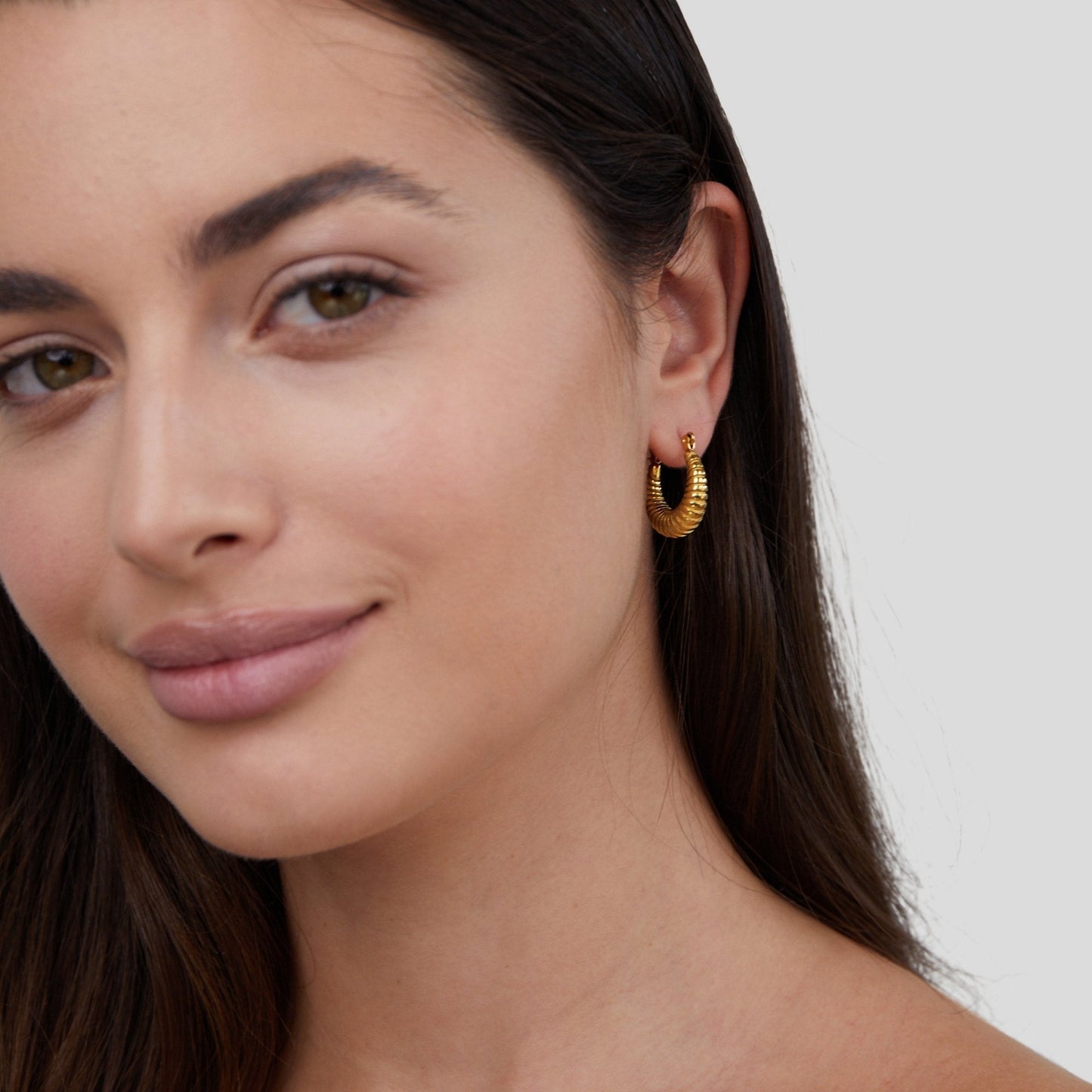 Golden Mia Croissant Hoop Earrings - My StoreEarrings