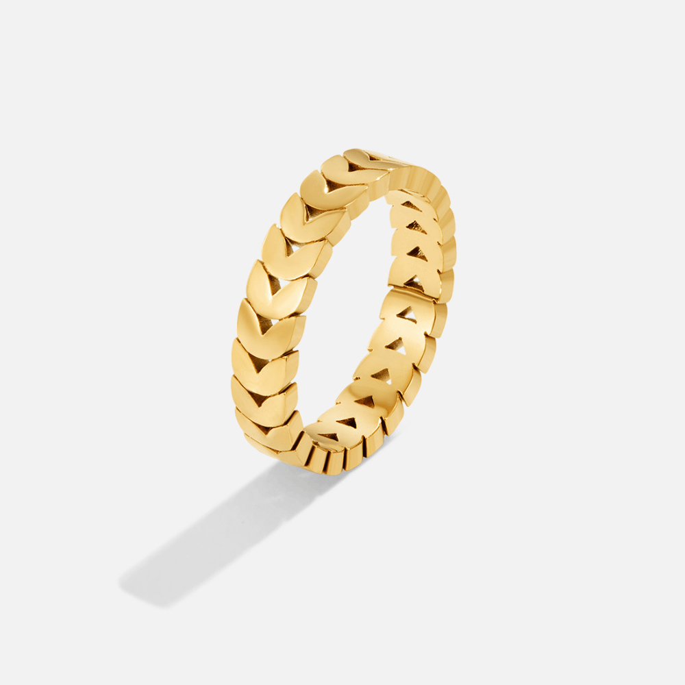 Olive Leaf Wrap Gold Ring