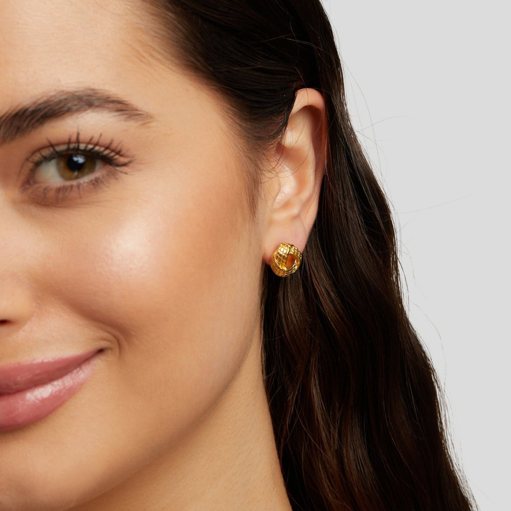 Knotted Twist Gold Earrings - My StoreEarrings