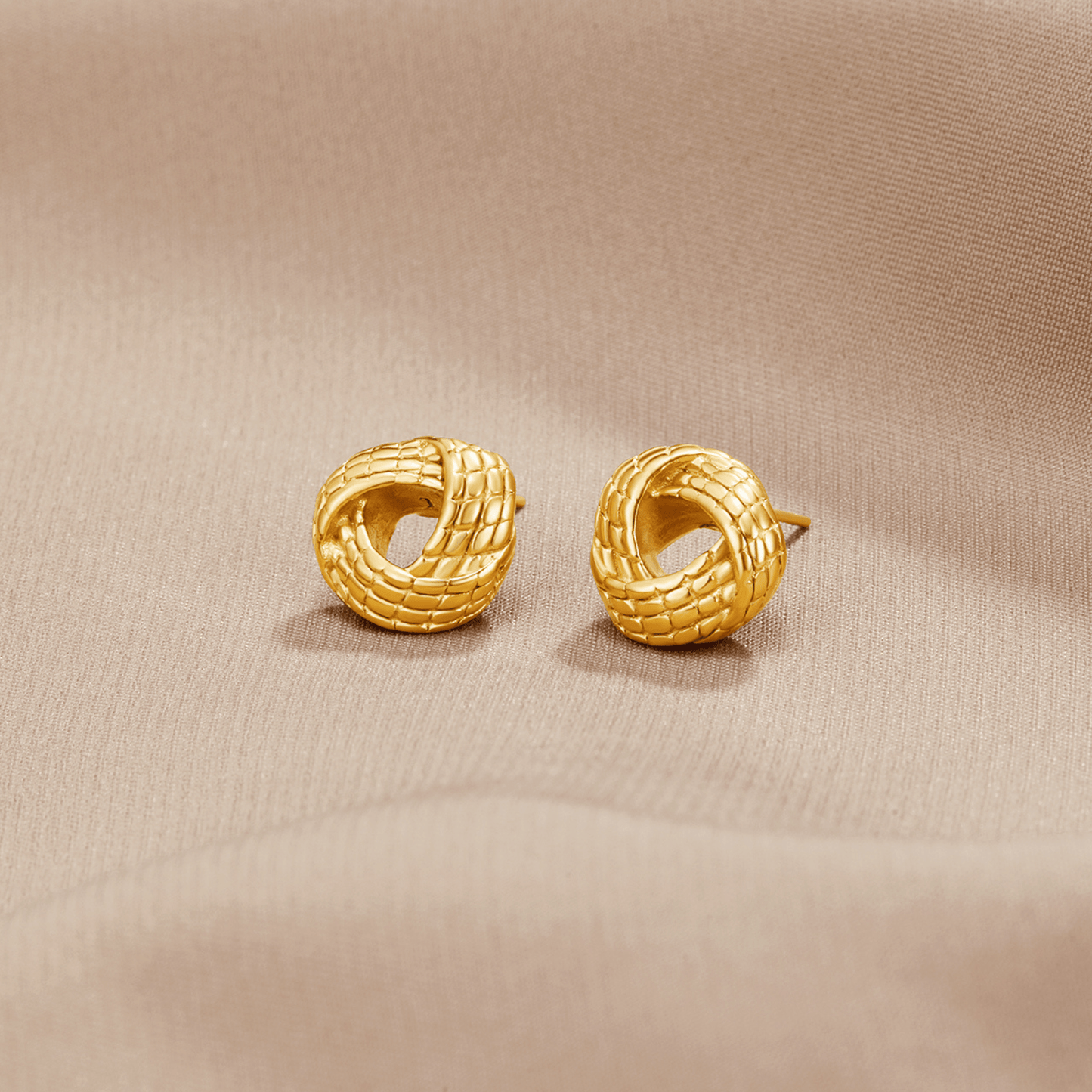 Knotted Twist Gold Earrings - My StoreEarrings