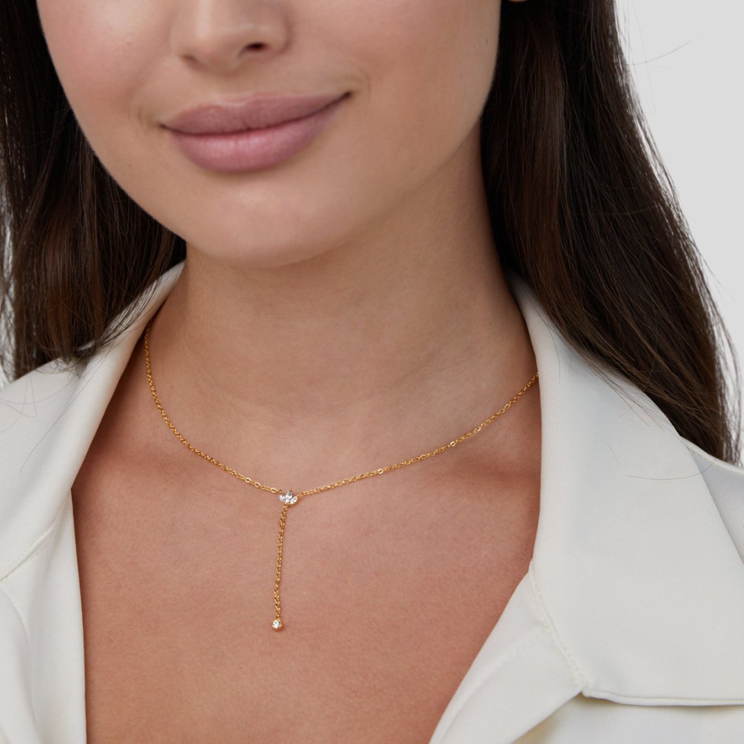 Lariat Crystal Drop Necklace - My StoreNecklace