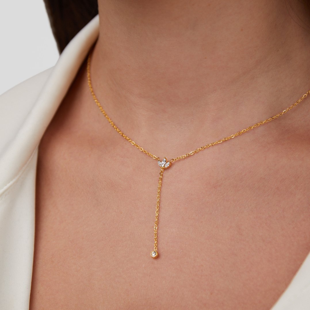 Lariat Crystal Drop Necklace - My StoreNecklace