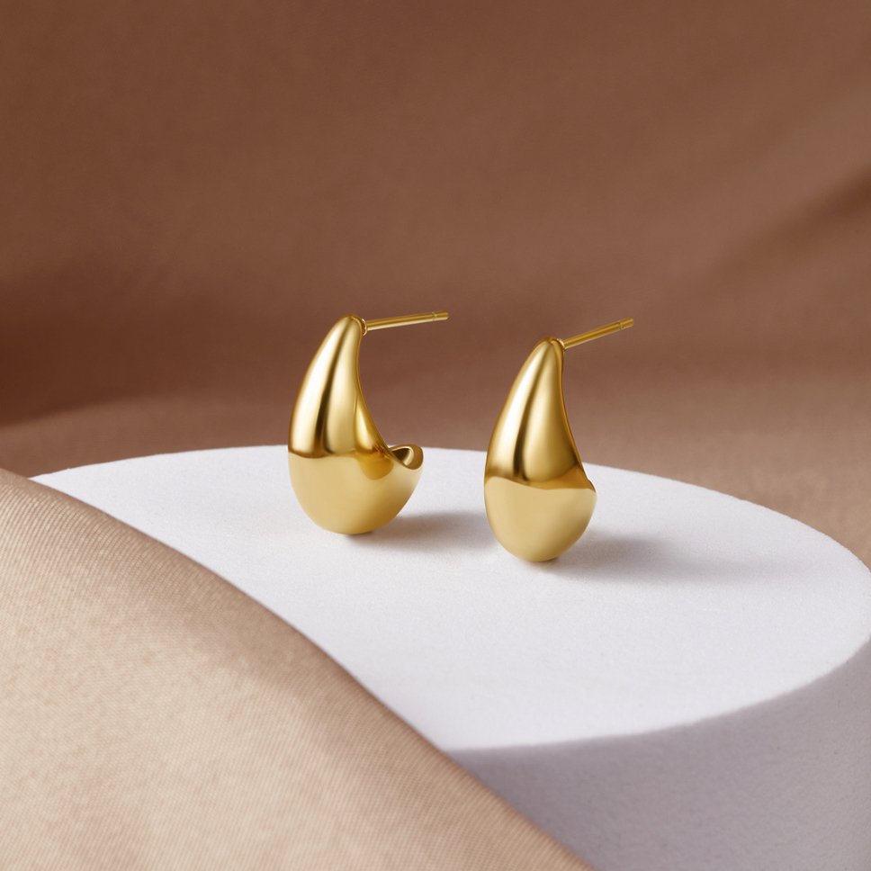 Mini Curved Gold Hoops - My StoreEarrings