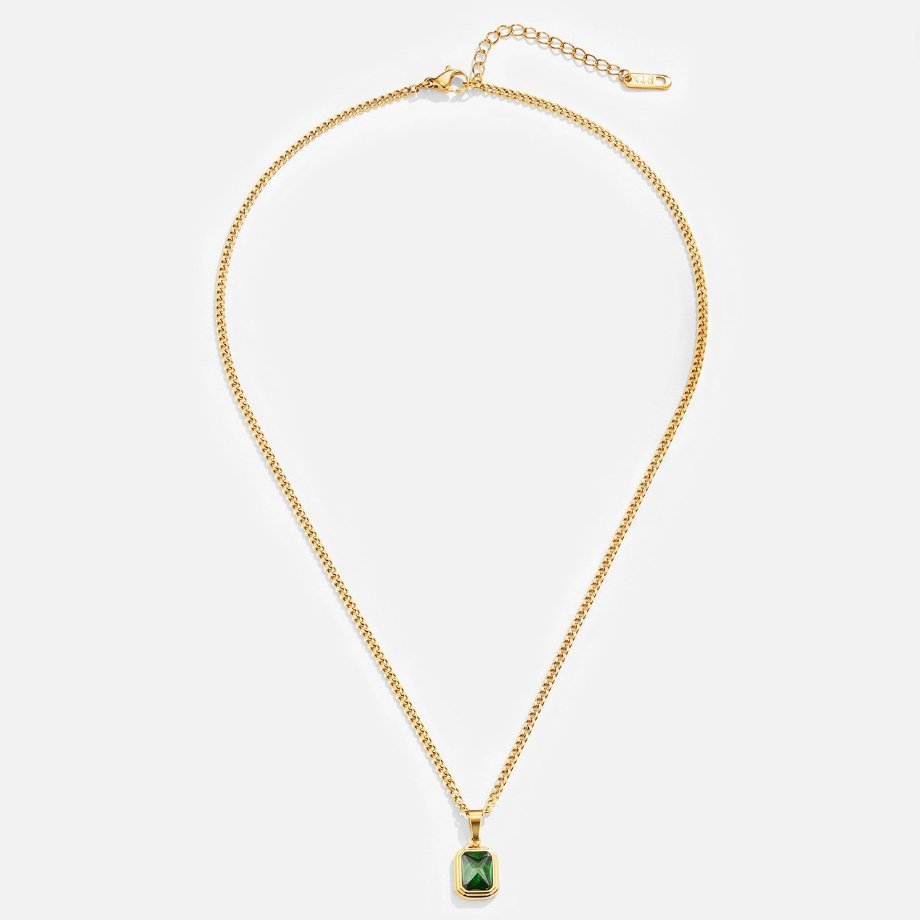 Monet Green Crystal Pendant Necklace - My StoreNecklace