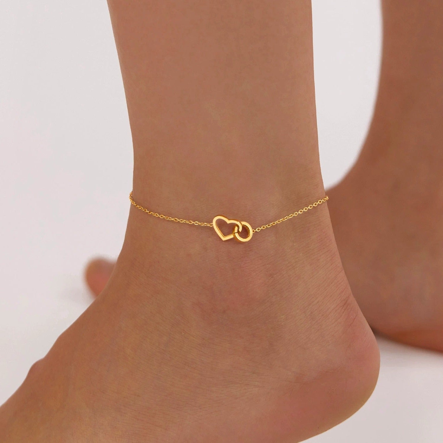 Nadine Linked Hearts Anklet - NAVALLIAnklet