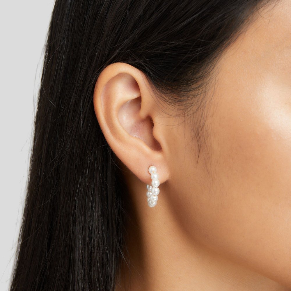 Naila Pearl Hoop Earrings - My StoreEarrings