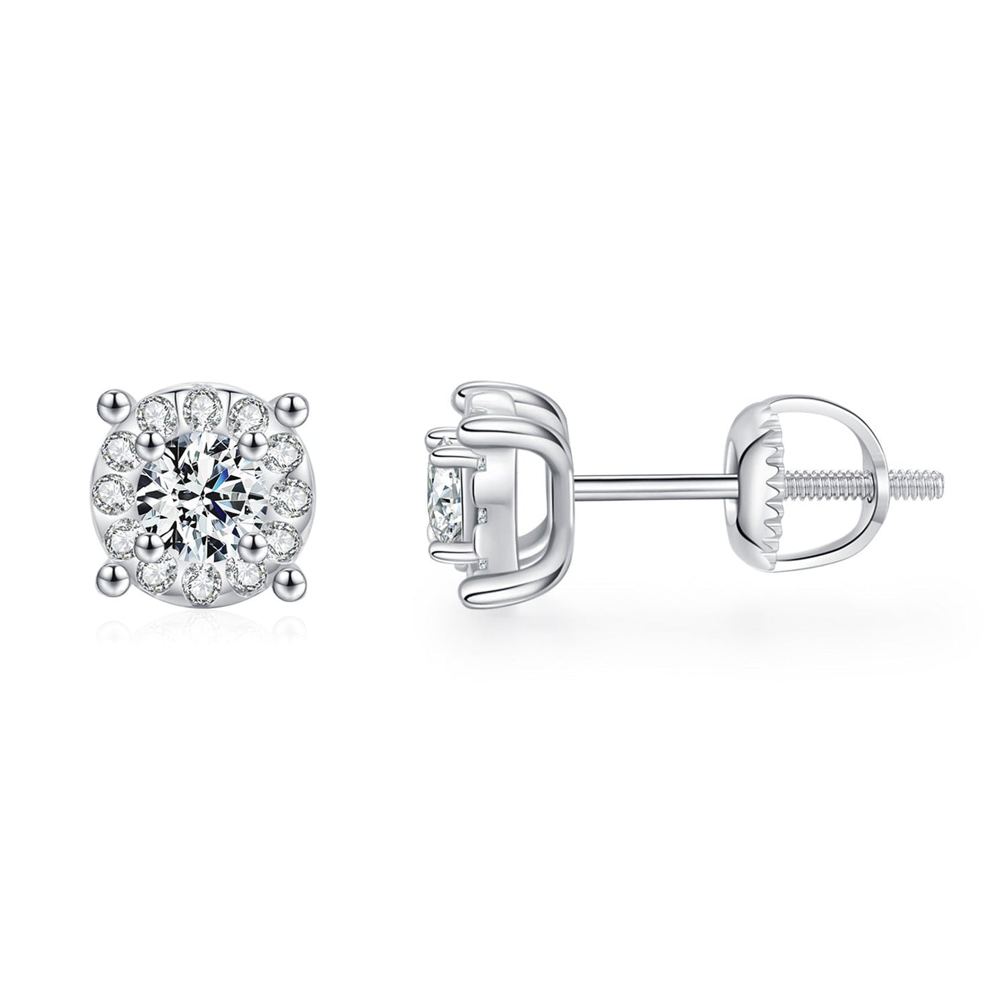 Noor Silver Stud Earrings - NAVALLI