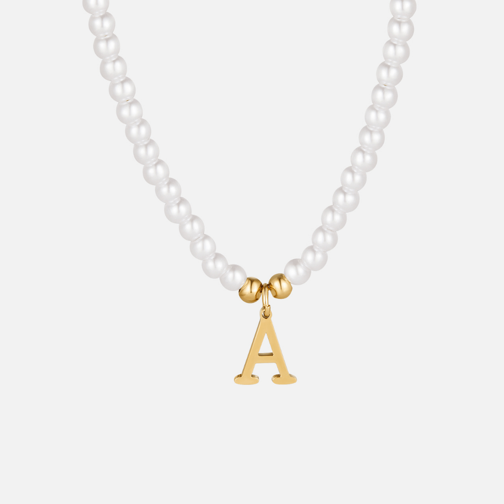 Nova Letter Pearl Necklace - NAVALLINecklace