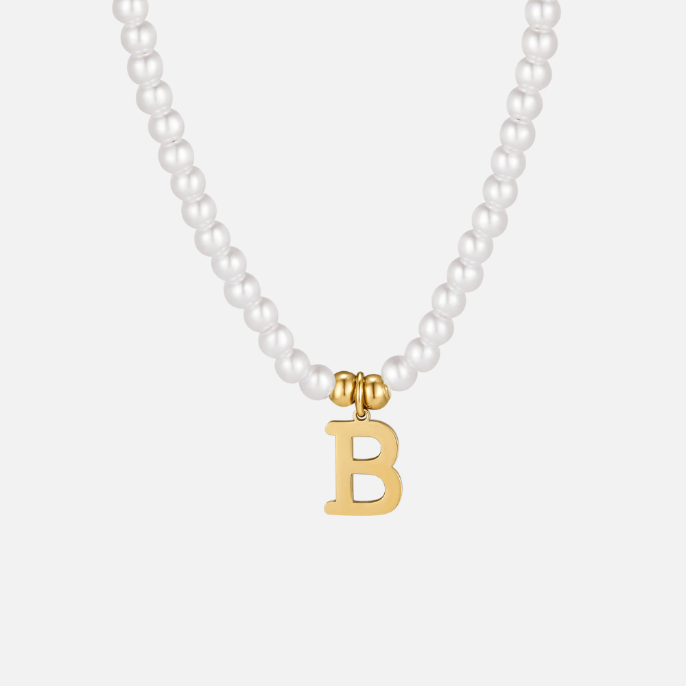 Nova Letter Pearl Necklace - NAVALLINecklace