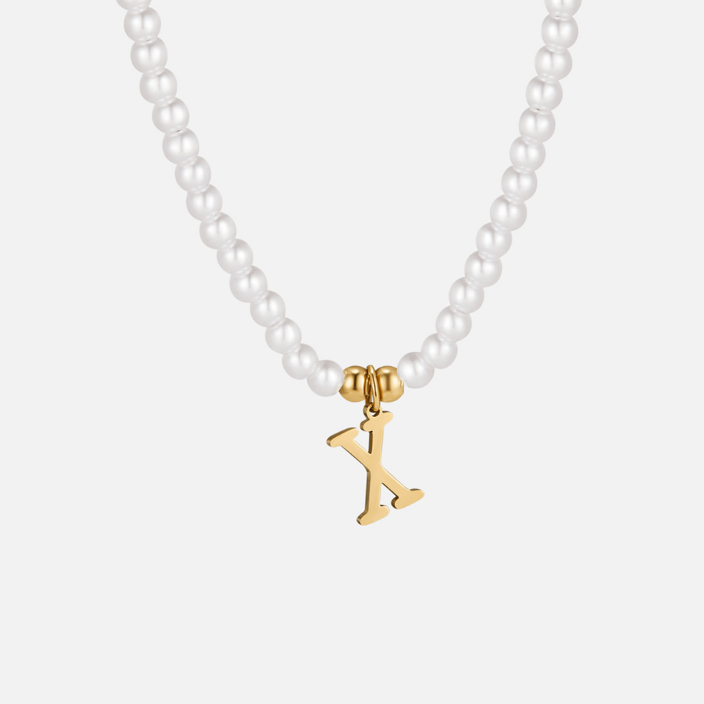 Nova Letter Pearl Necklace - NAVALLINecklace