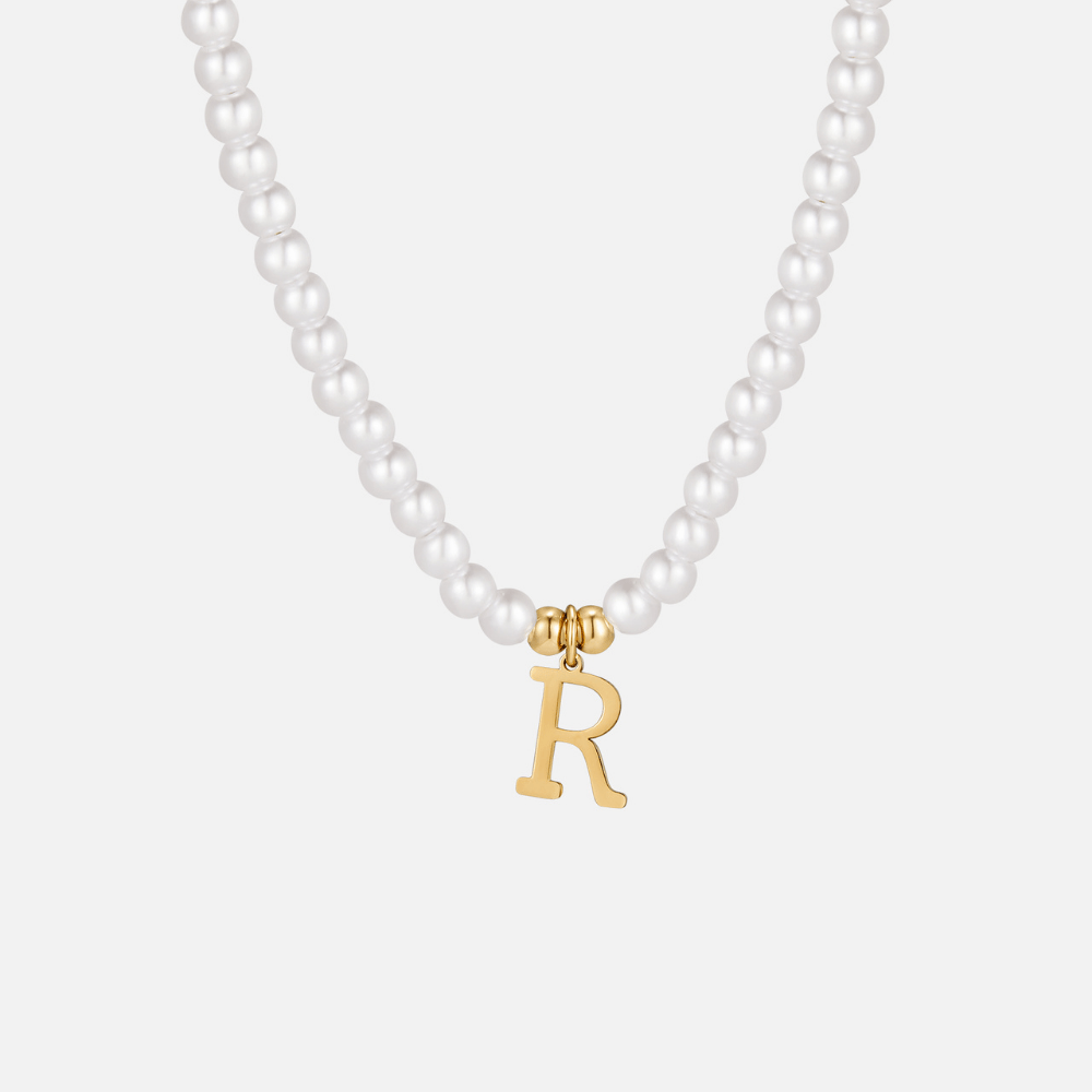 Nova Letter Pearl Necklace - NAVALLINecklace