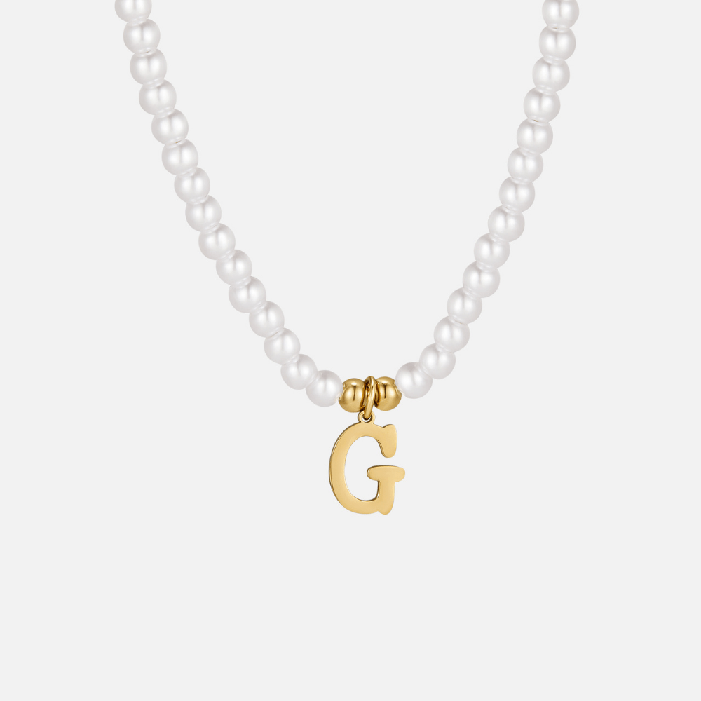Nova Letter Pearl Necklace - NAVALLINecklace