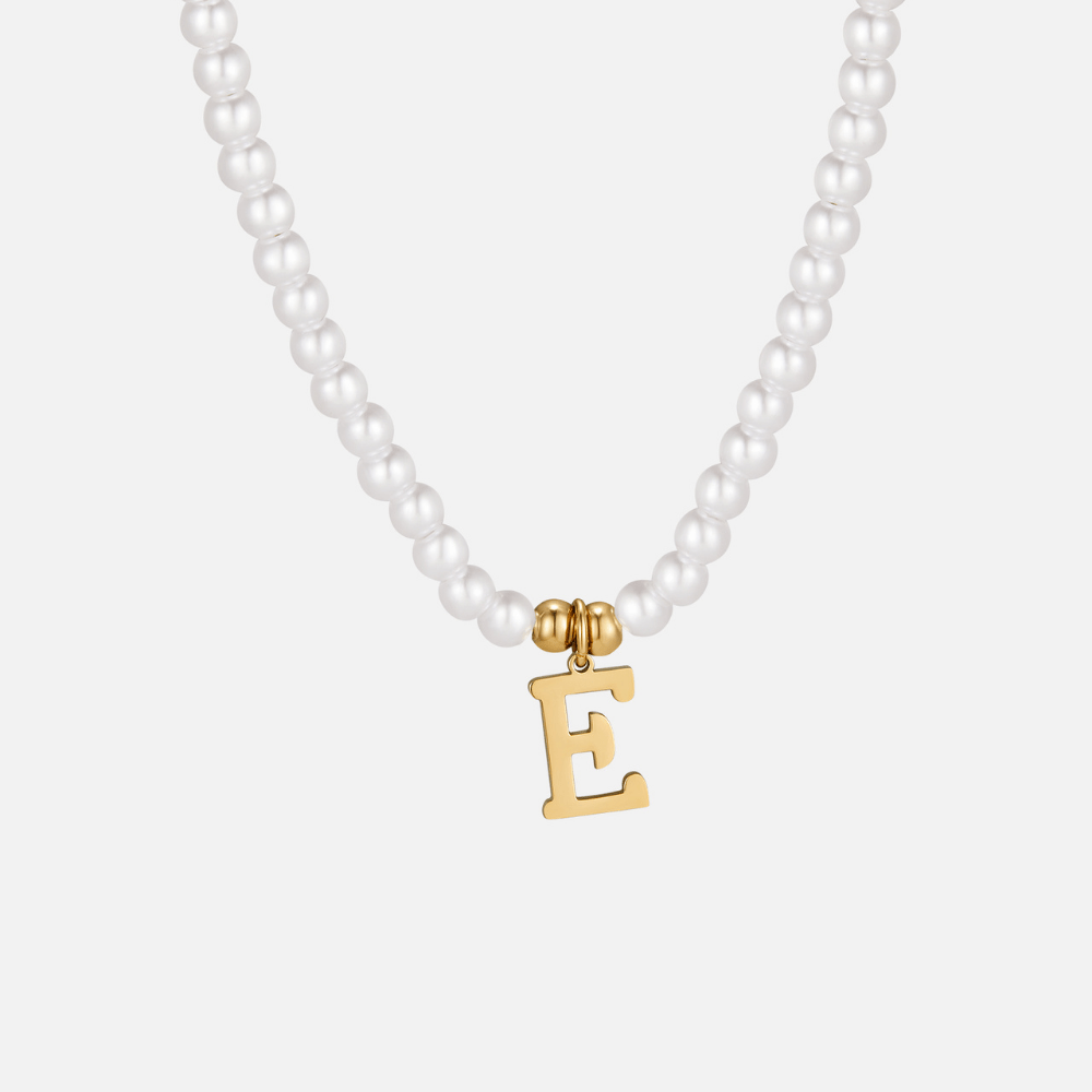 Nova Letter Pearl Necklace - NAVALLINecklace