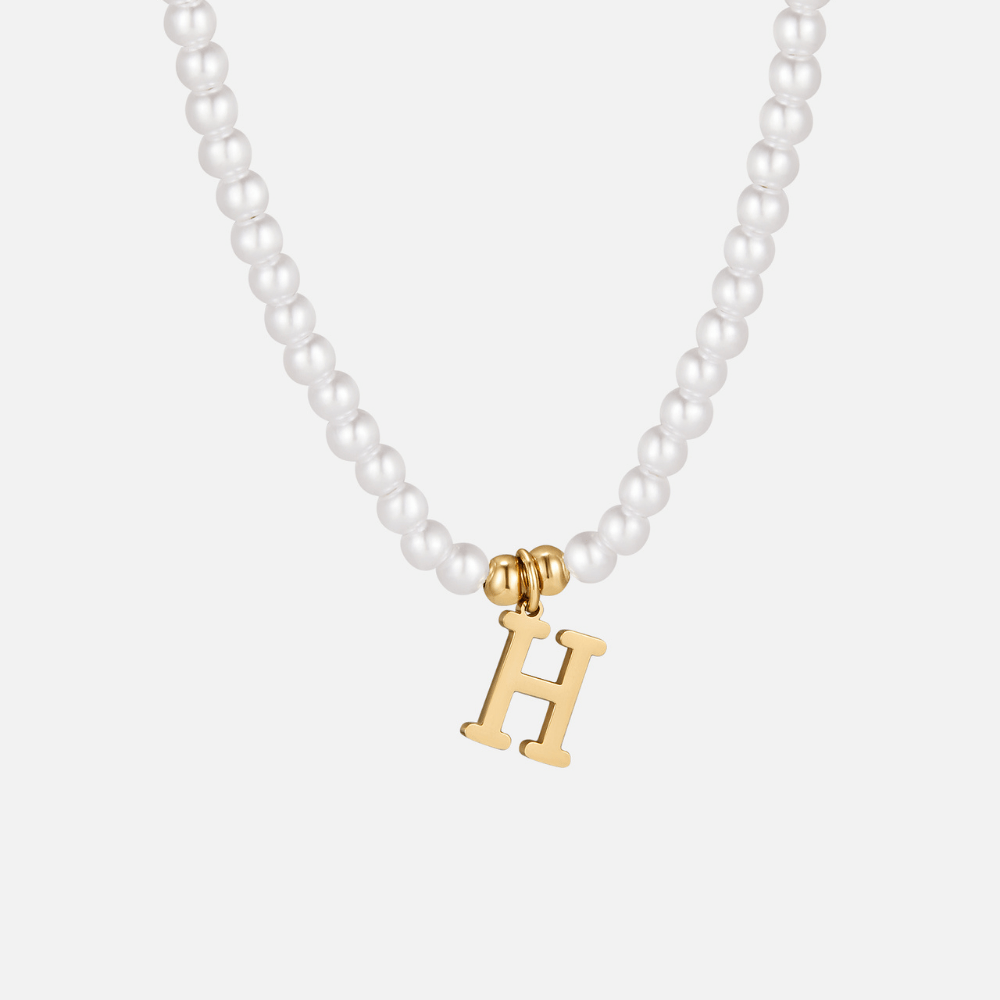 Nova Letter Pearl Necklace - NAVALLINecklace