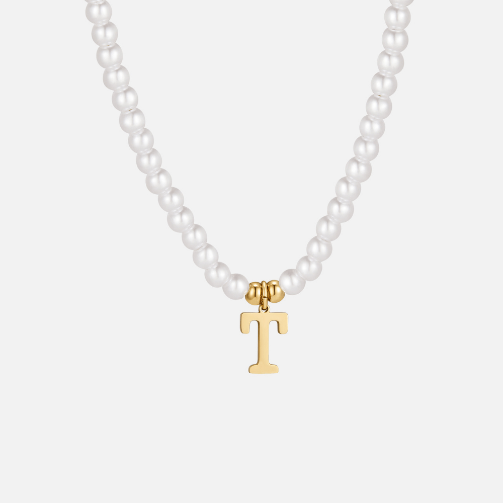 Nova Letter Pearl Necklace - NAVALLINecklace